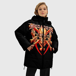 Куртка зимняя женская Megadeth: Gold Skull, цвет: 3D-светло-серый — фото 2