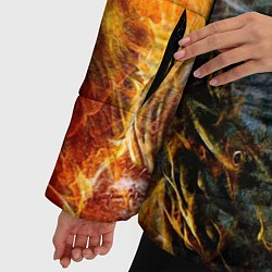 Куртка зимняя женская Disturbed: Monster Flame, цвет: 3D-черный — фото 2