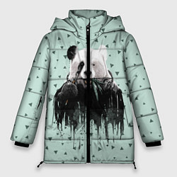 Куртка зимняя женская Панда-художник, цвет: 3D-красный
