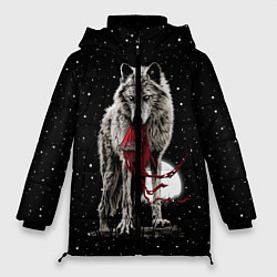 Куртка зимняя женская Серый волк, цвет: 3D-красный