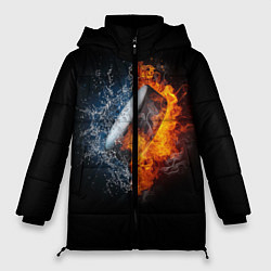 Куртка зимняя женская Шайба: противостояние, цвет: 3D-черный
