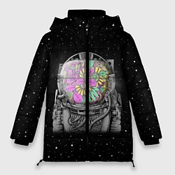 Женская зимняя куртка Цветочный астонавт