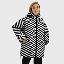 Куртка зимняя женская Optical illusion, цвет: 3D-черный — фото 2