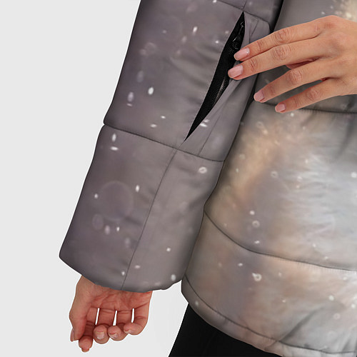 Женская зимняя куртка Лисьи глазки / 3D-Светло-серый – фото 5