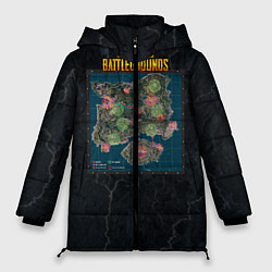 Куртка зимняя женская PUBG Map, цвет: 3D-черный