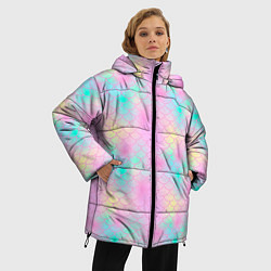 Куртка зимняя женская Розовая чешуя, цвет: 3D-черный — фото 2
