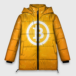 Куртка зимняя женская Bitcoin Orange, цвет: 3D-черный