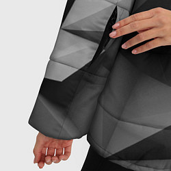 Куртка зимняя женская Gray abstraction, цвет: 3D-черный — фото 2