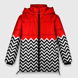 Куртка зимняя женская Твин Пикс: узор, цвет: 3D-красный