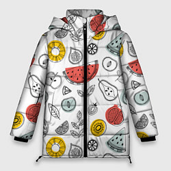 Куртка зимняя женская Летний микс, цвет: 3D-черный