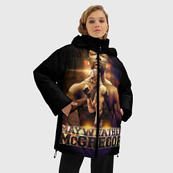 Куртка зимняя женская Mayweather vs McGregor, цвет: 3D-черный — фото 2