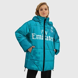 Куртка зимняя женская Real Madrid, цвет: 3D-черный — фото 2