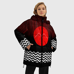 Куртка зимняя женская Twin Peaks Sun, цвет: 3D-красный — фото 2
