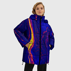 Куртка зимняя женская Ультрафиолетовые разводы, цвет: 3D-черный — фото 2