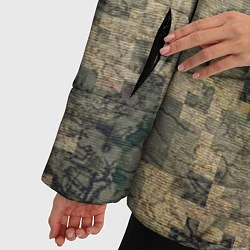 Куртка зимняя женская Камуфляж пиксельный: хаки, цвет: 3D-черный — фото 2