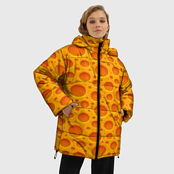 Куртка зимняя женская Сыр, цвет: 3D-черный — фото 2