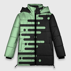 Куртка зимняя женская Геометрический Инь Янь, цвет: 3D-черный