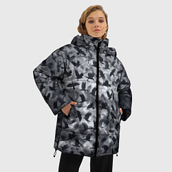 Куртка зимняя женская Вороны, цвет: 3D-черный — фото 2