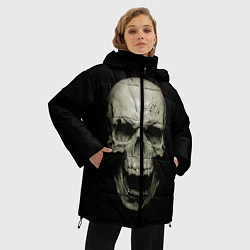 Куртка зимняя женская Череп вампира, цвет: 3D-черный — фото 2