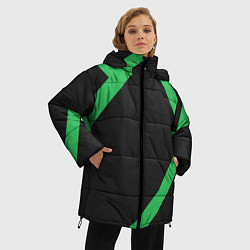 Куртка зимняя женская Диагонали, цвет: 3D-черный — фото 2