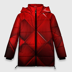 Куртка зимняя женская Red squares, цвет: 3D-красный
