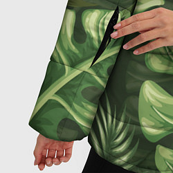 Куртка зимняя женская Доисторический лес, цвет: 3D-черный — фото 2