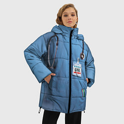 Куртка зимняя женская Костюм врача, цвет: 3D-светло-серый — фото 2