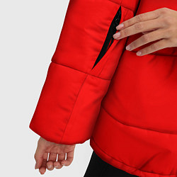 Куртка зимняя женская АлисА: Черный & Красный, цвет: 3D-светло-серый — фото 2