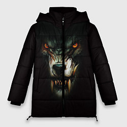 Куртка зимняя женская Оскал волка, цвет: 3D-черный