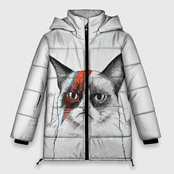Женская зимняя куртка David Bowie: Grumpy cat
