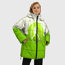 Куртка зимняя женская Символ теннисиста, цвет: 3D-красный — фото 2