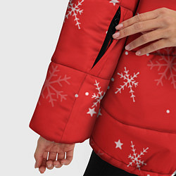 Куртка зимняя женская Новогодний медведь, цвет: 3D-светло-серый — фото 2