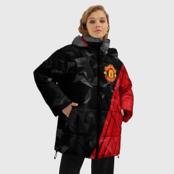 Куртка зимняя женская FC Manchester United: Abstract, цвет: 3D-красный — фото 2