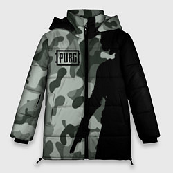 Куртка зимняя женская PUBG: Camo Shadow, цвет: 3D-черный