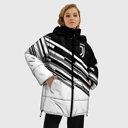 Куртка зимняя женская FC Juventus: B&W Line, цвет: 3D-светло-серый — фото 2