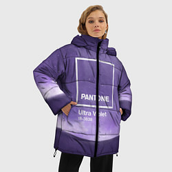 Куртка зимняя женская Pantone: Ultra Violet Space, цвет: 3D-черный — фото 2