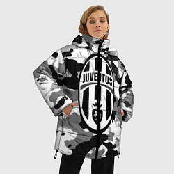 Куртка зимняя женская FC Juventus: Camouflage, цвет: 3D-черный — фото 2