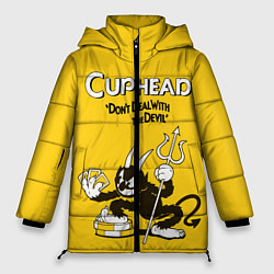 Куртка зимняя женская Cuphead: Black Devil, цвет: 3D-черный