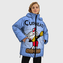 Куртка зимняя женская Cuphead Dab, цвет: 3D-черный — фото 2