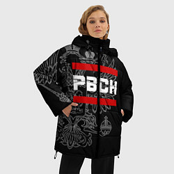 Куртка зимняя женская РВСН: герб РФ, цвет: 3D-черный — фото 2
