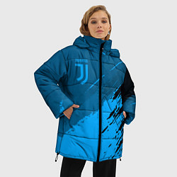 Куртка зимняя женская FC Juventus: Blue Original, цвет: 3D-черный — фото 2
