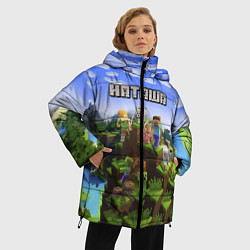 Куртка зимняя женская Майнкрафт: Наташа, цвет: 3D-черный — фото 2