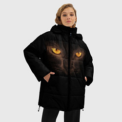 Куртка зимняя женская Кошачий взгляд, цвет: 3D-черный — фото 2