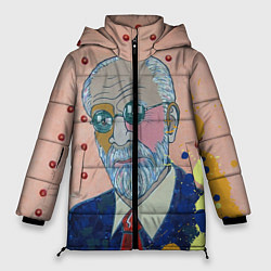 Куртка зимняя женская Зигмунд Фрейд, цвет: 3D-черный