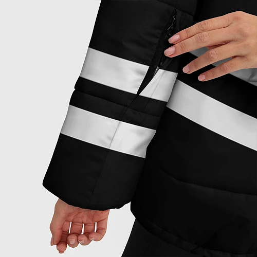Женская зимняя куртка Infiniti: B&W Lines / 3D-Светло-серый – фото 5