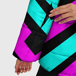 Куртка зимняя женская Maze: Violet & Turquoise, цвет: 3D-черный — фото 2