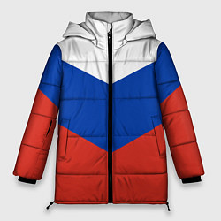 Женская зимняя куртка Российский триколор
