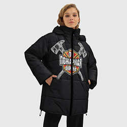 Куртка зимняя женская Пожарная охрана 01, цвет: 3D-черный — фото 2