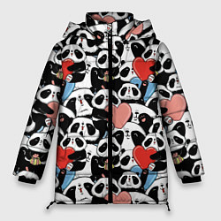 Куртка зимняя женская Funny Pandas, цвет: 3D-черный