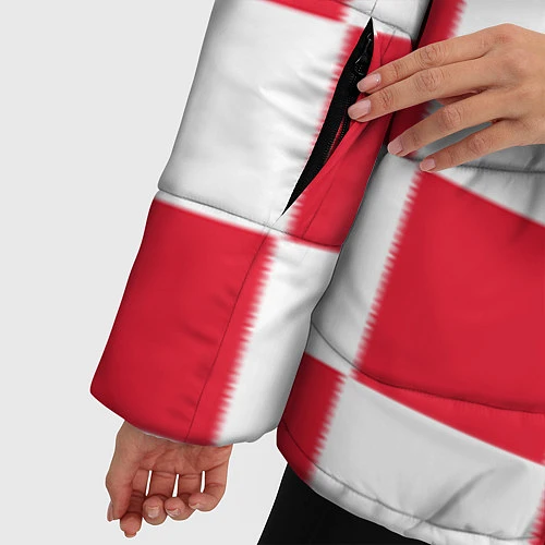 Женская зимняя куртка Сборная Хорватии: Домашняя ЧМ-2018 / 3D-Светло-серый – фото 5